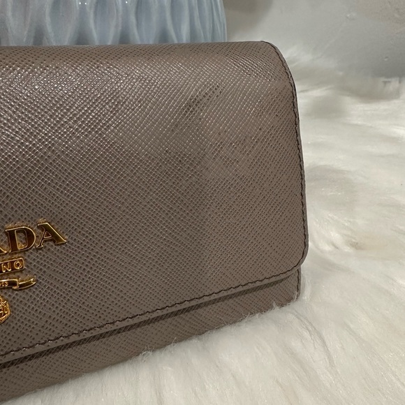 PRADA Multicolor Bifold Wallet On Chain With Card Case - Picture 12 of 16